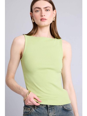 DeFacto Slim Fit Kayık Yaka Ribana Atlet H5861AX26SM