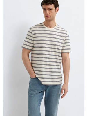 Mavi M0613336-70057 Çizgili Tişört Erkek T-Shirt