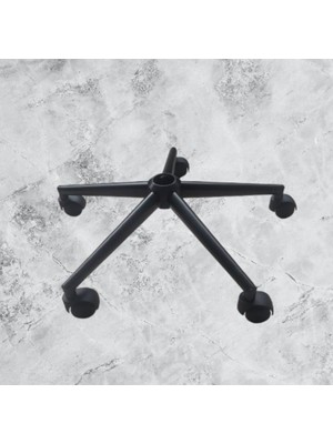 Delixa Sandalyesi Tabanı, Yıldız Ayak, Çap 64 Cm,5 Tekerlekli, Döner Koltuk Yedek Parçası