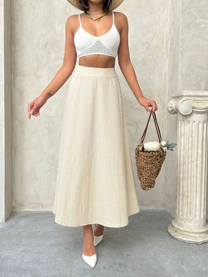 Bigelal Uzun Astarlı Etek