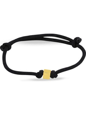 Delixa Altınköşe Küp Ipli Bileklik 14 Ayar, Sevgililer Günü Bileklik, Sevgiliye