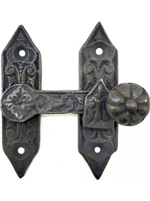 Freedom Storee Antika Tarz Dekoratif Pirinç Kapı, Pencere Mandalı - 86X72 Mm, Oksit