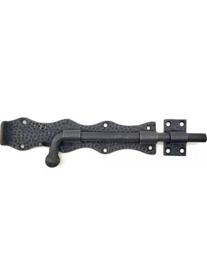 Freedom Storee Antika Tarz Dekoratif Pirinç Dövme Kapı Sürgüsü - 20CM, Oksit