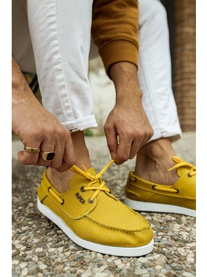 Feifei Mevsimlik Keten Ayakkabı Sarı