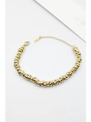 Beta Moda Hub Halka Bileklik - Altın