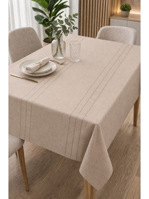 Opia Loom Dertsiz, Leke Tutmaz, Özel Dokulu, Colber, Taş Renk Mutfak ve Salon Masa Örtüsü