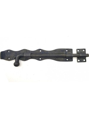 Freedom Storee Antika Tarz Dekoratif Pirinç Dövme Kapı Sürgüsü - 25CM, Oksit