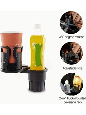 Nemere 2’si 1 Arada Ayarlanabilir Araç Bardak Tutucu, Genişleyebilir Üst Kısım 3”-6.2”, Şişe Adaptörü, Araba Organizatörü, Dayanıklı Taban, Ramblers Hydroflask Uyumlu, Modern Araç Düzenleyic