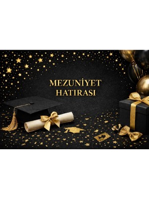 Bkmc Party 2026 Mezuniyet Hatırası Panosu Siyah Gold Afiş Backdrop Branda Fotoğraf Çekim Dekor Brandası