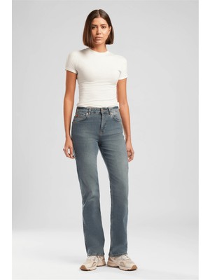 Lee Cooper Abel Kadın Basic Bisiklet Yaka T-Shirt Beyaz