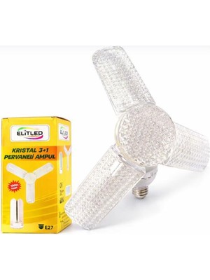Elitled Kristal 3+1 Pervaneli Led Ampul