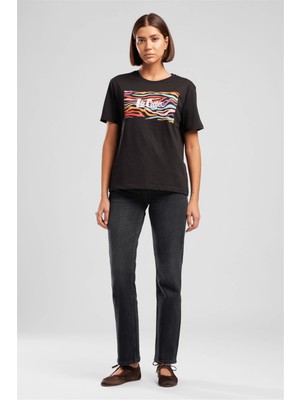 Lee Cooper New Kadın High Rise Straight Fit Jean Pantolon Antrasit