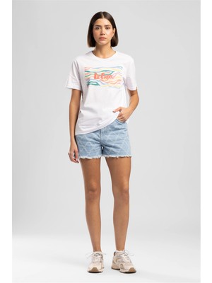 Lee Cooper New Kadın Jean Şort Mavi
