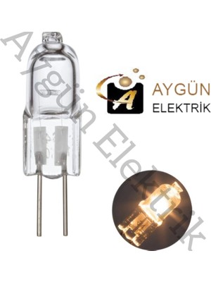 Aygünelektrik 5 Adet 12V 20W Kapsül Ampül Lamba G4 Duy Günışığı Iğne Ayaklı Avize ve Spot Ampulü