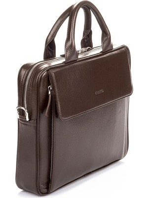 Guard Kahverengi Hakiki Deri 14' Inç Laptop Çantası  - GRD260418WT1597