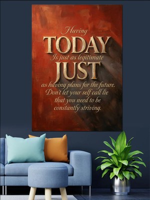 Karizma Tablo Ilham Verici Ingilizce Motivasyon Yazısı Dekoratif Kanvas - Mdf Ahşap Tablo