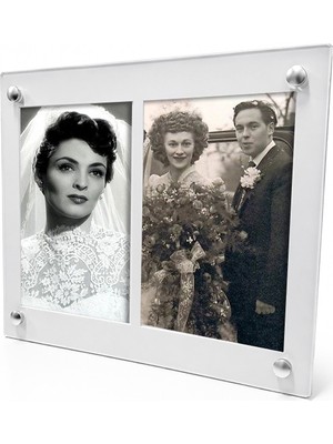 Best Hediye Akrilik Ikili Fotoğraf Çerçevesi - 13X18CM-BASKILAR Dahil