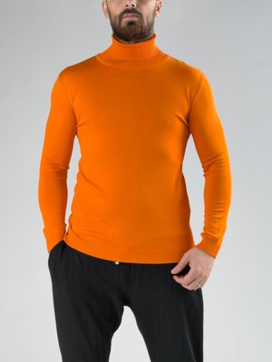 Cocopelli Turuncu Yarım Balıkçı Yaka Erkek T-Shirt COCK0066