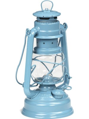 Feuerhand Baby Special 276 Gemici Feneri Açık Hava Fırtına Lambası, Alman Malı Hava Koşullarına Dayanıklı - Pastel Mavi