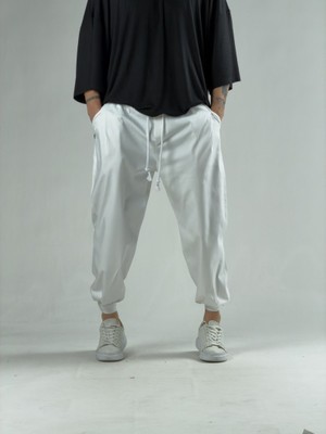 Cocopelli Paça Cırtlı Beyaz Erkek Şalvar COC3135