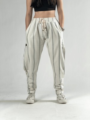 Cocopelli Yeşil Çizgili Kadın Hazer Pantolon COC3156