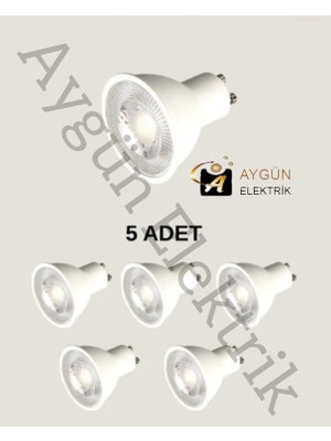 Aygünelektrik Cata CT-4212 Çanak LED Ampul GU10 Duy Beyaz Işık 6400K 10W - 5 Adet