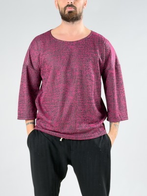 Cocopelli Siyah Noktalı Bordo Fakir Kol Erkek T-Shirt COCK0062