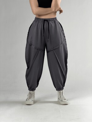 Cocopelli Dikiş Detaylı Füme Kadın Jogger Pantolon COC3148