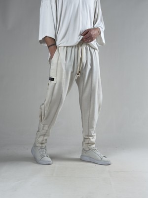 Cocopelli Krem Çizgili Erkek Hazar Pantolon COC3158