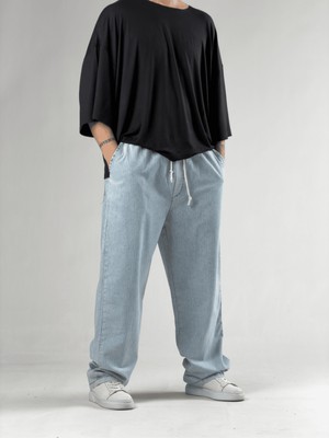 Cocopelli Erkek Vintage Yazlık Kot Baggy Pantolon COCK0082
