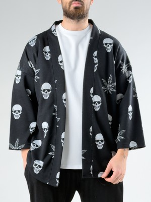 Cocopelli Kurukafa Yaprak Desenli Erkek Kimono COCK0054
