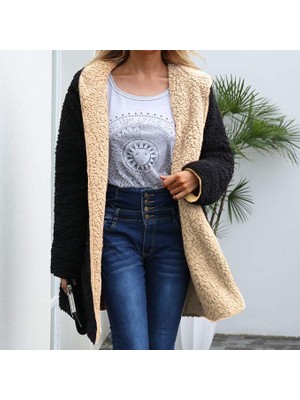 Barbora Çift Taraflı Kışlık Kadın Peluş Tüylü Ceket