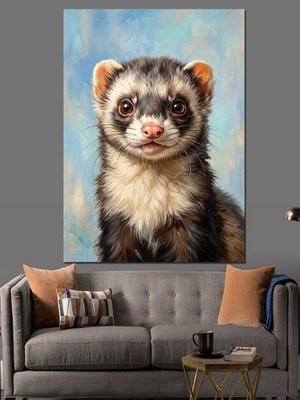 Karizma Tablo Yakın Çekim Karizmatik Gelincik Portresi Dekoratif Kanvas - Mdf Ahşap Tablo