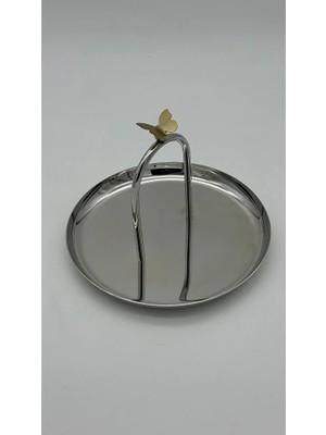 Mikasa Moor Silver Gold Kelebek Tabak 21X16CM