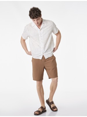 Koton Regular Fit Cepli Bermuda Beli Bağcıklı Şort