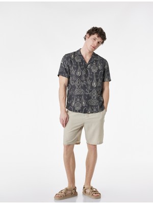 Koton Regular Fit Cepli Bermuda Beli Bağcıklı Şort