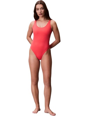 Calvin Klein Kadın Pembe Sırt Dekolteli Mayo LV00Q61205