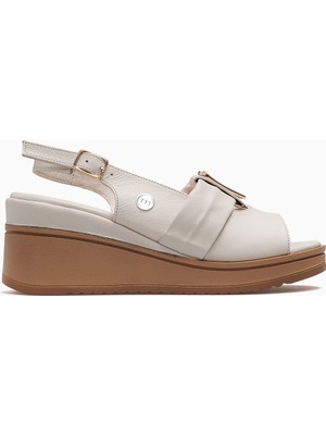 Mammamia Kadın Deri Dolgu Topuk Günlük Sandalet 26Y D26YS-5220