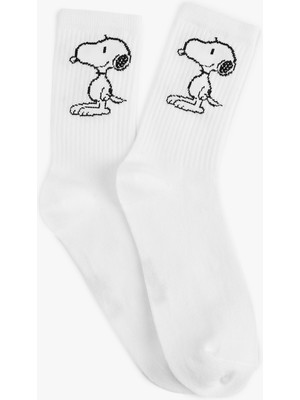 Koton Lisanslı Snoopy Baskılı Soket Çorap
