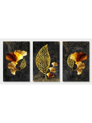 Aden Dijital Dekoratif 3lü Set Kanvas Tablo