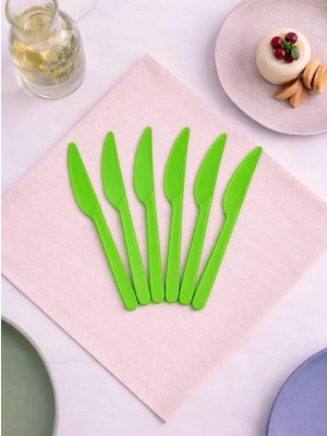 Parti Adresi Plastik Bıçak Açık Yeşil 25'li