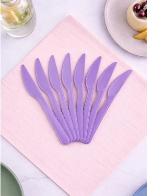 Parti Adresi Plastik Bıçak Lila 25'li