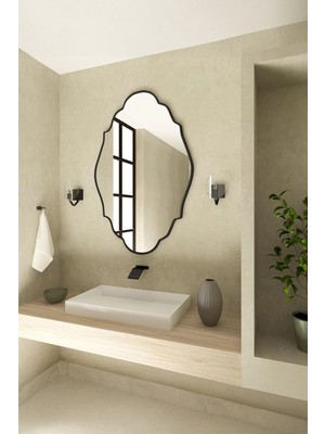 Faw Decor Modern Dekoratif Ahşap Çerçeveli Duvar Aynası