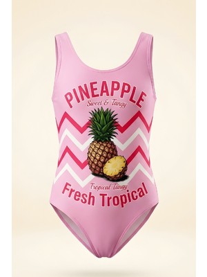 Modanino Kız Çocuk Mayokini - Görsel Desenli-2-6 Yaş 12616N