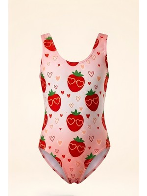 Modanino Kız Çocuk Mayokini - Görsel Desenli-2-6 Yaş 12616N