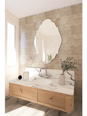 Faw Decor Modern Dekoratif Ahşap Çerçeveli Duvar Aynası