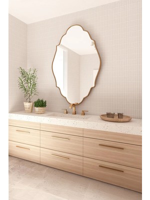 Faw Decor Modern Dekoratif Ahşap Çerçeveli Duvar Aynası