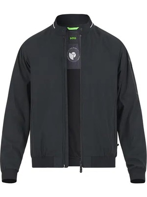 Boss Erkek Dik Yaka Uzun Kol Fermuar Kapama Cep Detay Siyah Mont 50556129-001