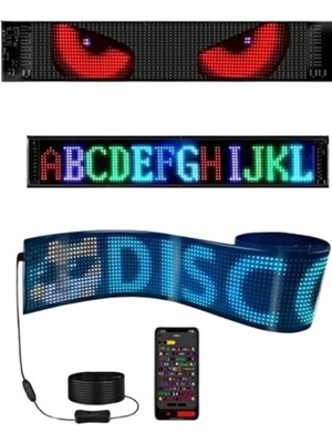 Eco Lounge 16X96 LED Yazı Paneli 60 cm Esnek Rgb Işıklı Programlanabilir Ekran