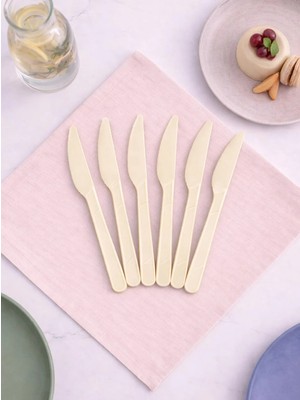 Parti Adresi Plastik Bıçak Krem 25'li